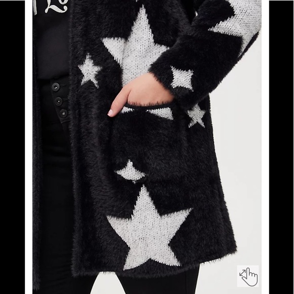 Torrid ⭐️ Star ⭐️ Cardigan with Hood - Picture 3 of 5
